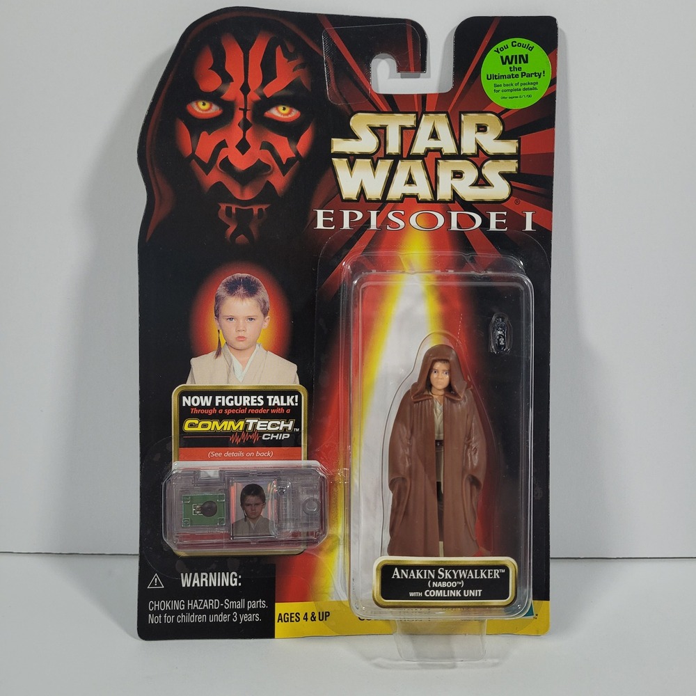 Star Wars Episode I Anakin Skywalker Naboo Action Figure CommTech Chip Hasbro